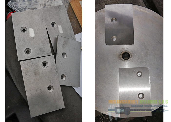 Fabricación para cuchillas de cortar papa, camote y platano para chifles